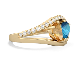 Citrine Nestled Heart Keepsake 14K Yellow Gold ring R5650