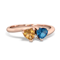 Citrine Sweethearts 14K Rose Gold ring R5260