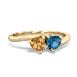 Citrine Sweethearts 14K Yellow Gold ring R5260