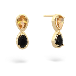 Citrine Infinity 14K Yellow Gold earrings E5050