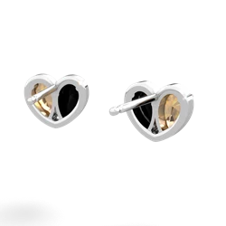 Citrine 'Our Heart' 14K White Gold earrings E5072