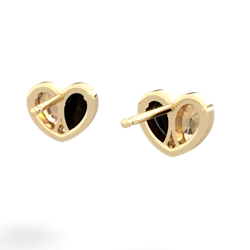Citrine 'Our Heart' 14K Yellow Gold earrings E5072