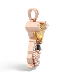 Citrine Puppy Love 14K Rose Gold pendant P5800