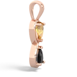 Citrine Infinity 14K Rose Gold pendant P5050