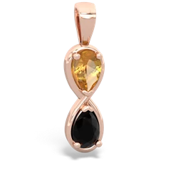 Citrine Infinity 14K Rose Gold pendant P5050