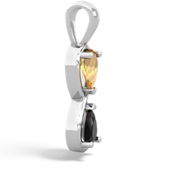 Citrine Infinity 14K White Gold pendant P5050