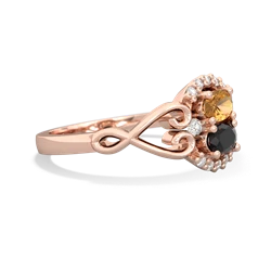 Citrine Love Nest 14K Rose Gold ring R5860