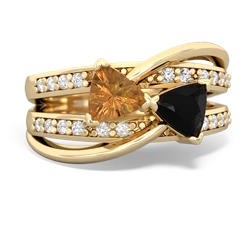 Citrine Bowtie 14K Yellow Gold ring R2360