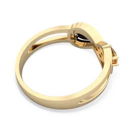 Citrine Diamond Infinity 14K Yellow Gold ring R5390