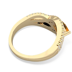 Citrine Diamond Rivers 14K Yellow Gold ring R3070