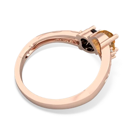 Citrine Snuggling Hearts 14K Rose Gold ring R2178