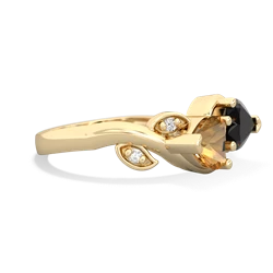 Citrine Floral Elegance 14K Yellow Gold ring R5790