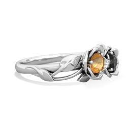 Citrine Rose Garden 14K White Gold ring R5510