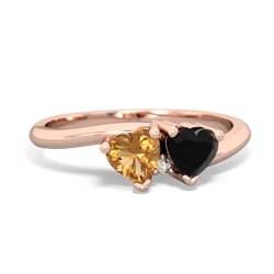 Citrine Sweethearts 14K Rose Gold ring R5260