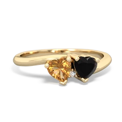 Citrine Sweethearts 14K Yellow Gold ring R5260