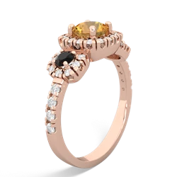 Citrine Regal Halo 14K Rose Gold ring R5350