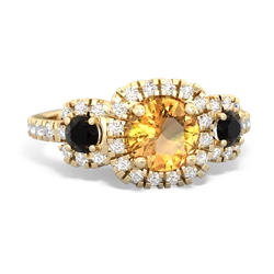 Citrine Regal Halo 14K Yellow Gold ring R5350