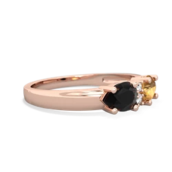 Citrine Pear Bowtie 14K Rose Gold ring R0865