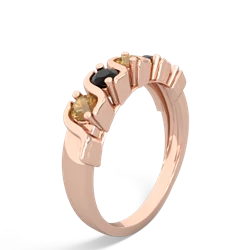 Citrine Anniversary Band 14K Rose Gold ring R2089