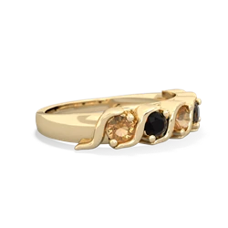 Citrine Anniversary Band 14K Yellow Gold ring R2089