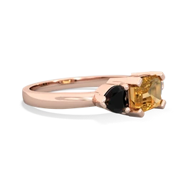 Citrine Three Stone 14K Rose Gold ring R5235