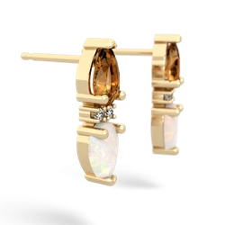 Citrine Bowtie Drop 14K Yellow Gold earrings E0865