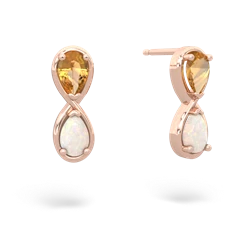 Citrine Infinity 14K Rose Gold earrings E5050