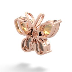 Citrine Butterfly 14K Rose Gold pendant P2215