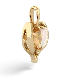 Citrine Two Become One 14K Yellow Gold pendant P5330