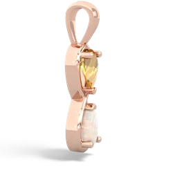 Citrine Infinity 14K Rose Gold pendant P5050