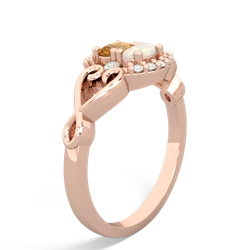 Citrine Love Nest 14K Rose Gold ring R5860