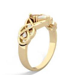 Citrine Keepsake Celtic Knot 14K Yellow Gold ring R5300