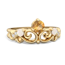 Citrine Crown Keepsake 14K Yellow Gold ring R5740
