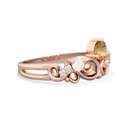 Citrine Crown Keepsake 14K Rose Gold ring R5740