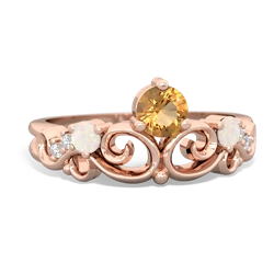 Citrine Crown Keepsake 14K Rose Gold ring R5740