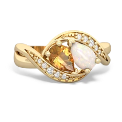 Citrine Summer Winds 14K Yellow Gold ring R5342