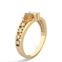 Citrine Heart To Heart 14K Yellow Gold ring R3342