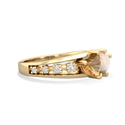 Citrine Heart To Heart 14K Yellow Gold ring R3342