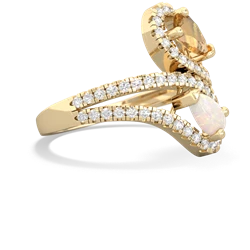 Citrine Diamond Dazzler 14K Yellow Gold ring R3000