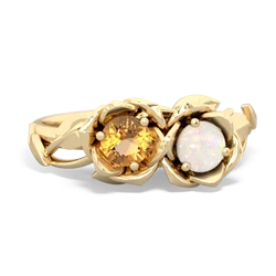 Citrine Rose Garden 14K Yellow Gold ring R5510