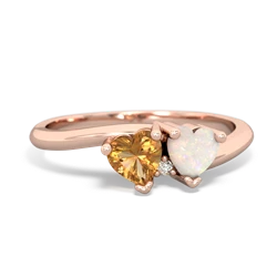Citrine Sweethearts 14K Rose Gold ring R5260
