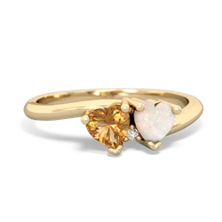 Citrine Sweethearts 14K Yellow Gold ring R5260