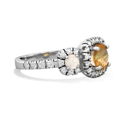 Citrine Regal Halo 14K White Gold ring R5350