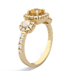 Citrine Regal Halo 14K Yellow Gold ring R5350