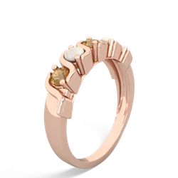 Citrine Anniversary Band 14K Rose Gold ring R2089