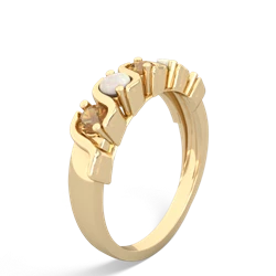 Citrine Anniversary Band 14K Yellow Gold ring R2089