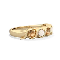 Citrine Anniversary Band 14K Yellow Gold ring R2089