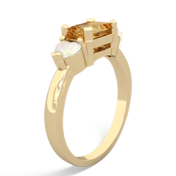 Citrine Three Stone 14K Yellow Gold ring R5235