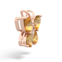 Citrine Butterfly 14K Rose Gold pendant P2215