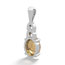 Citrine Links 14K White Gold pendant P4032